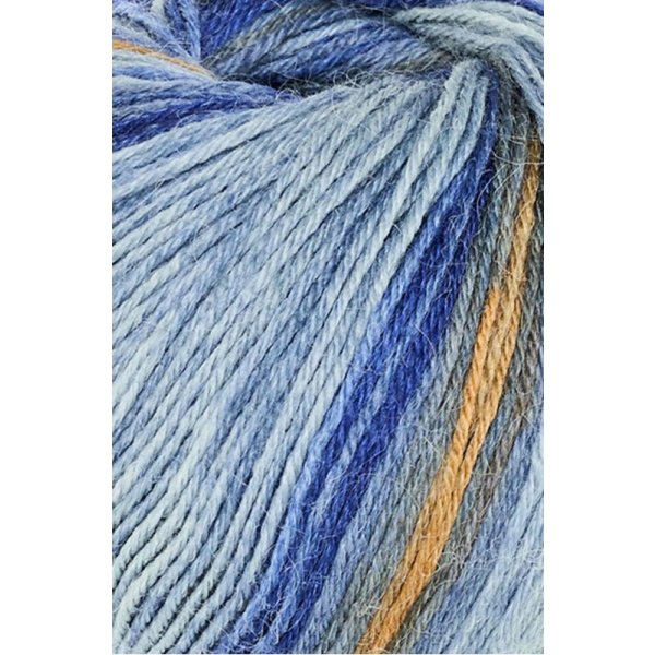 Alpaka Sockengarn Harmony multicolor ocker-blau